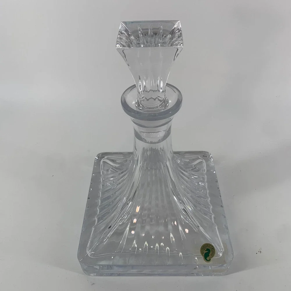 Waterford Crystal Clarion Ships Decanter Square Lead Crystal Made in Slovenia